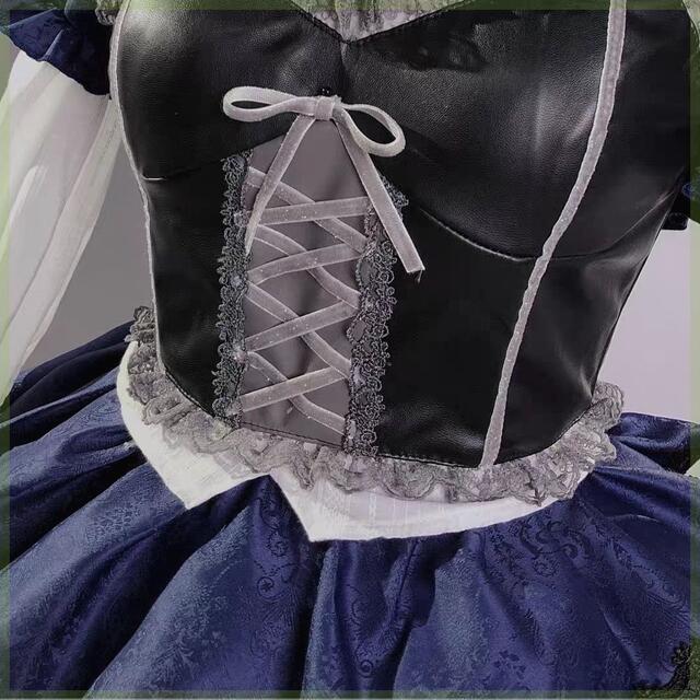 Liuhua Cos Clothing Can Also Be Lost in Love with Two Diseases. Cosplay Bird Tour Liuhua Ready-Made Gothic Dress Clothing