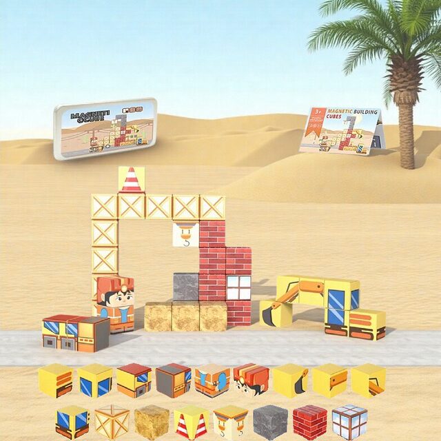 My Magnetic World Blocks Magnetic Building Blocks Toy Educational Traffic Magnetic Blocks Iron Boxed Building Blocks Educational Blocks