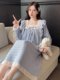 Women's Pajamas, Early Spring New Style, Imitation Cotton Jacquard, Sweet Princess Style Nightgown, Plus Size 120kg Fat mm Home Wear