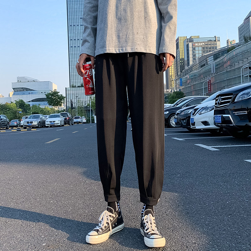 Pants Men's Summer Casual Long Pants Men's Sports Pants Loose Pituality Pants Men Trend Ice Tow Stomping Pants Men