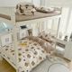 College student dormitory three-piece h-set bedding full cotton single bed printed quilt cover bed single pure cotton quilt up and down