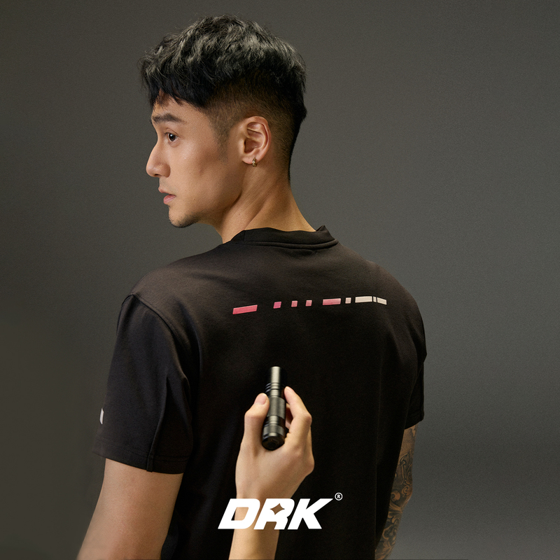 Drk Light-Changing Morse Code Quick-Drying Short-Sleeved Men's Summer Sun Protection T-Shirt Women's Casual Half-Sleeved Loose Round-Neck Top Drk Light-Changing Morse Code Quick-Drying Short-Sleeved Men's Summer Sun Protection T-Shirt Women's Casual Half-Sleeved Loose Round-Neck Top