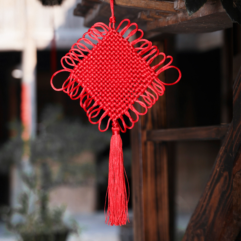 Tiger year Chinese knot decoration New house Fueword Town Residence Red concentric safe knot Spring Festival decoration hanging decoration New Year hanging knot