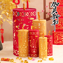 Swing piece sitting cannon decorated New Years front hall Scene arrangement Supplies Lunar New Year Foo word shop window dress with tiger year gift box swinging pieces