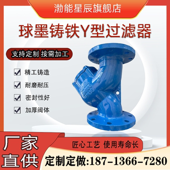 Y-shaped flange cast iron filter gl41h-16 engineering stainless steel water conservancy valve filter type pipe filter