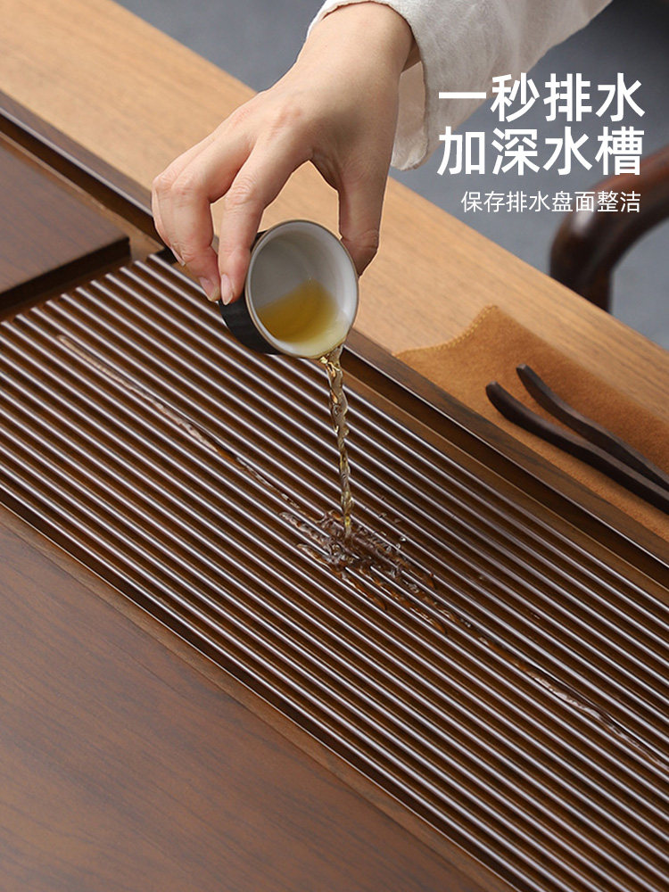 Bakelite Tea Tray Tea Table for Home Use 2025 New Model Office Use Tea Tray Tea Set High-End Solid Wood Dry Brewing Tray