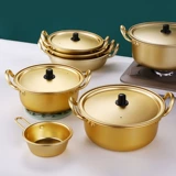 Корейская мгновенная кастрюль с лапшой маленький кипящий кастрюль с двойным суп -горшок домик газовой газовой плита с лапшой.