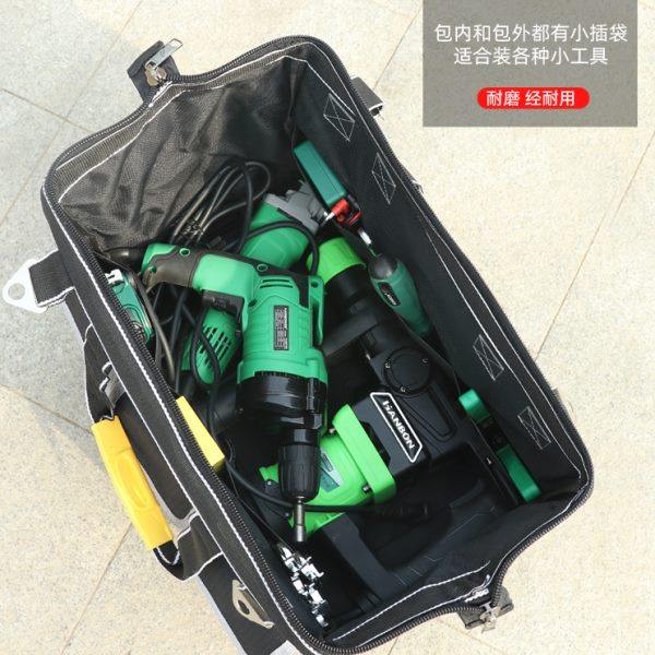 Tool kit hardware large capacity knot, plastic-resistant solid electrician square bag storage bag woodworking tool bag pull rod