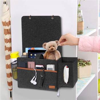 Desktop storage bedside felt storage bag student dormitory bedside hanging bag bedroom storage bag sofa