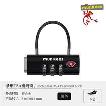 Strip Theft TSA Customs Lock Password Lock Luggage Anti-Rope Silk Chain Backpack Padlock Travel Steel Security