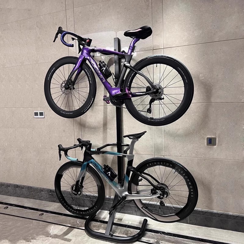 Bicycle Home Vertical Parking Rack Road Bike Hanger Children's Balance Bike Wall Hook No Drilling for Two Bikes