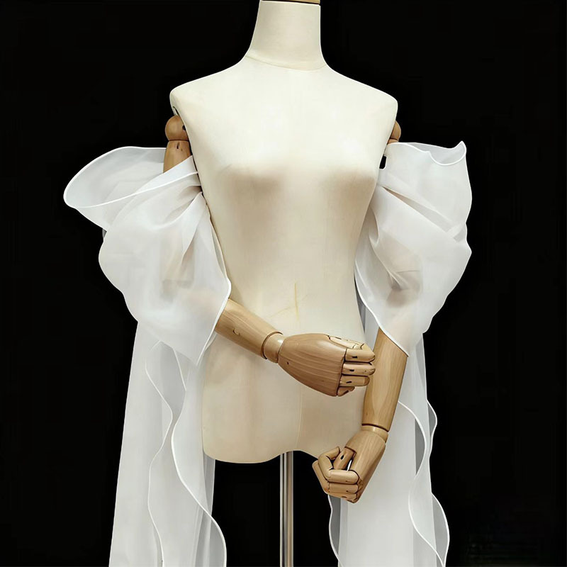 Bridal Strapless Wedding Dress Accessories, Long Streamer Sleeves, Versatile Arm Cover, Detachable Streamer Sleeves