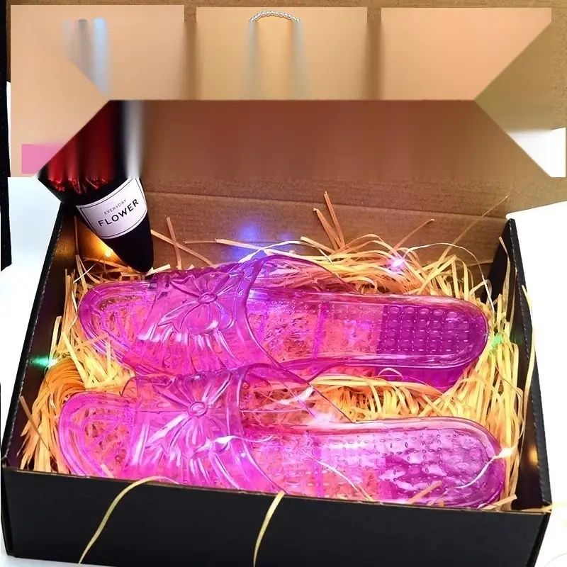 520 Valentine's Day Prank Funny Glitter Princess Crystal Slippers Birthday Gift for Girls, Friends, and Besties