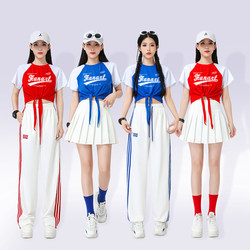 Jazz Dance Group Hip-Hop Girl Group Cheerleading Uniform Sports Meeting Gymnastics Dance Uniform Suit Adult Performance Costume