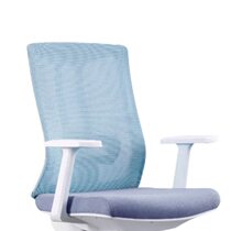 臻远ZY-6646办公椅转椅电脑椅靠背家用网布椅学习椅会议椅白胶