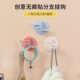No hole-free 3-branch markless hook glue multi-function rotary hook kitchen bathroom wall three-fork hook