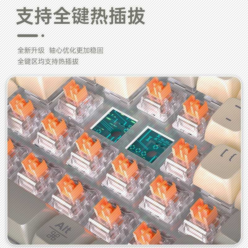 狼途GK102三模键盘真香预警？青轴+热插拔+无线蓝牙，办公电竞全搞定！-数码设备外接键盘-淘宝百科网