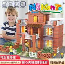 Little masons build houses brick houses simulation buildings childrens hand-built educational toys gifts for boys and girls