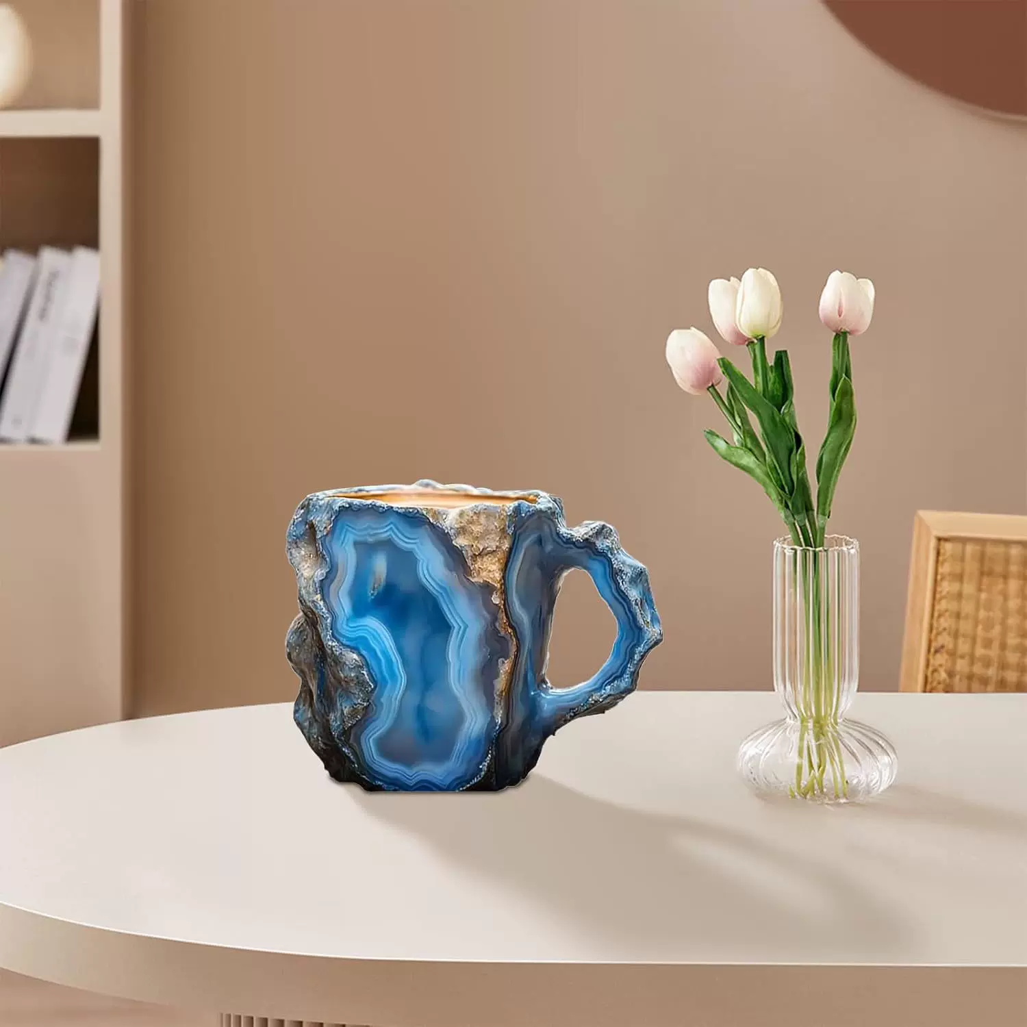 [Новая версия imit Mineral Crystal Coffee Mugs имитирует минерал resin crystal кофейная чашка]