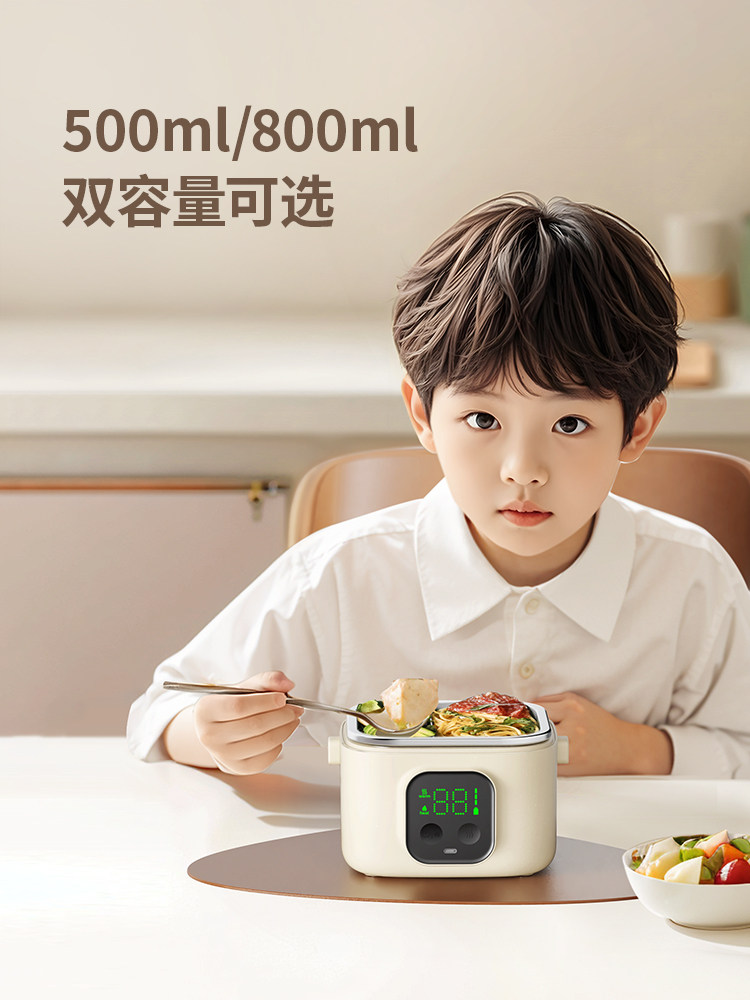 Cute Baby Lunch Box, Constant Temperature Bowl, Baby Food Insulation Bowl, Children's Water-Free Charging Smart Heating Food Bowl
