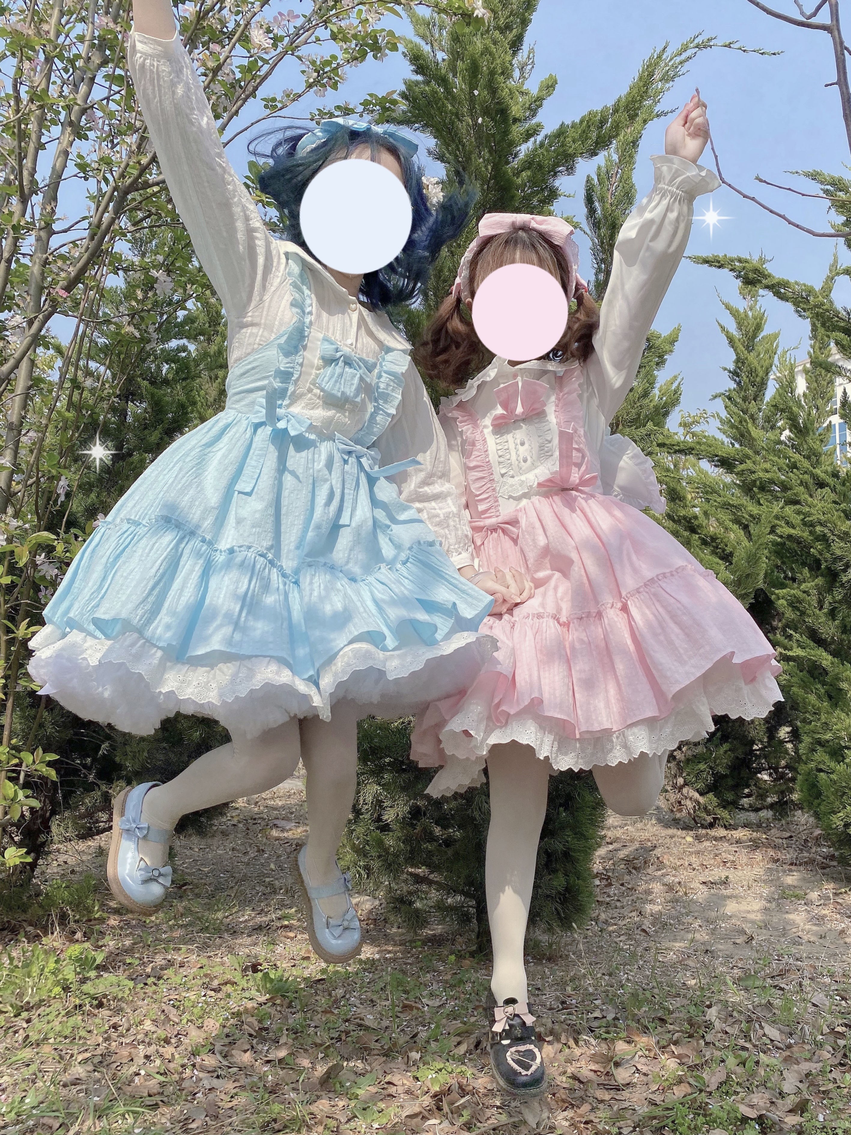 Spot original Lolita (empty) Series Three colors New Mission Summer edition Jacquard Cotton Big Skirt Hem Pure Color Jsk