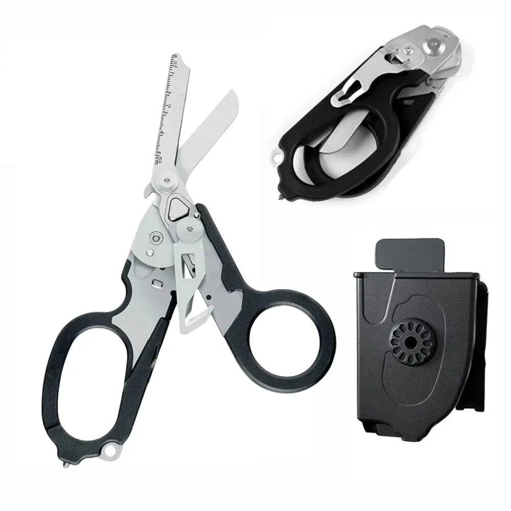 外出必备的多功能剪刀🩹 - Multifunction First Aid Tactical Folding Scissors Outdoor ...