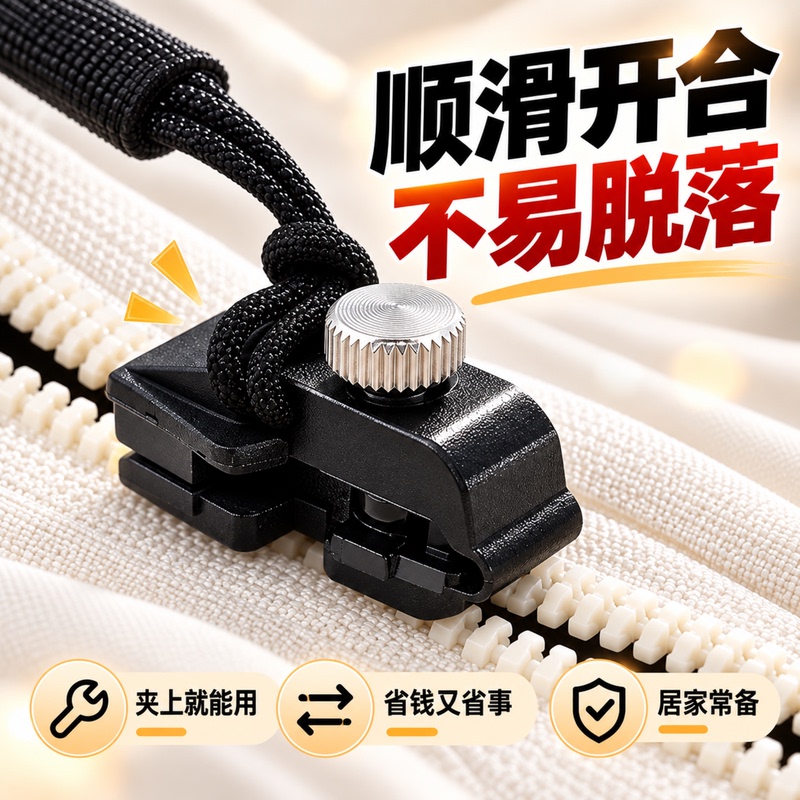 Universal Zipper Puller, Replaceable Zipper Repair Tool, Backpack Plastic and Metal Universal Detachable Zipper Head Repair Universal Zipper Puller, Replaceable Zipper Repair Tool, Backpack Plastic and Metal Universal Detachable Zipper Head Repair