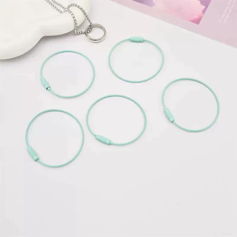 Steel wire, keychain handmade, woven materials set, DIY
