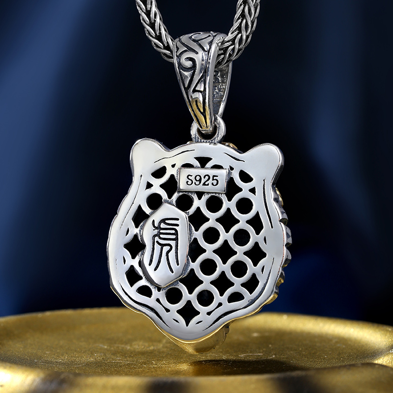 Zodiac Tiger Pendant for Men, Bold Tiger Head Necklace for Women, Trendy Unique Gift, Solid Color Imitation Zodiac Tiger Pendant for Men, Bold Tiger Head Necklace for Women, Trendy Unique Gift, Solid Color Imitation