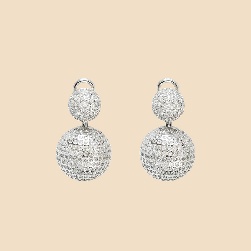 [Disco] Fashionable Retro Exaggerated Niche Original Design Earrings 925 Silver