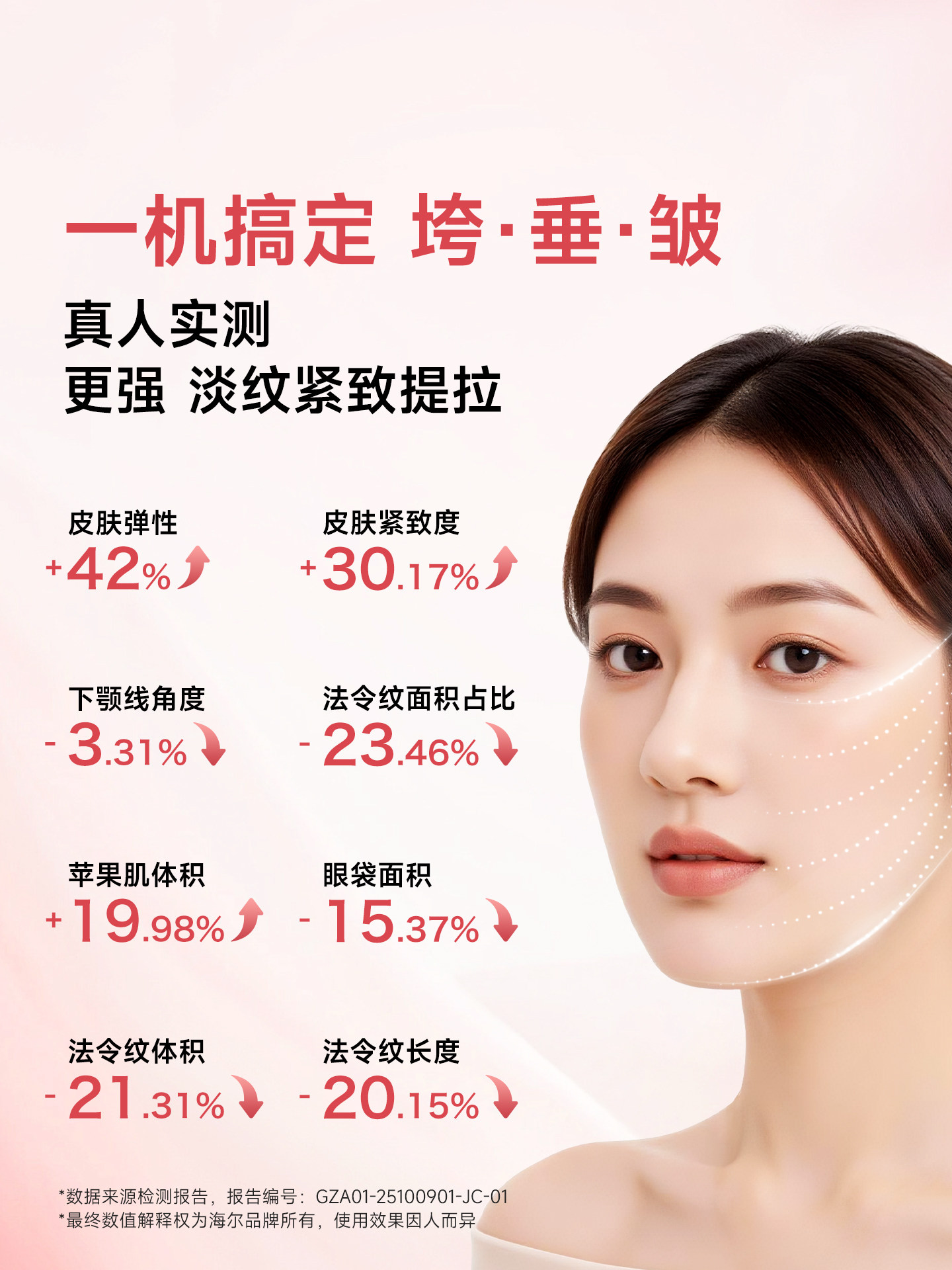 Haier V-Face Beauty Device for Home Use, Facial Lifting and Tightening, Chin Massage, Face Slimming Tool