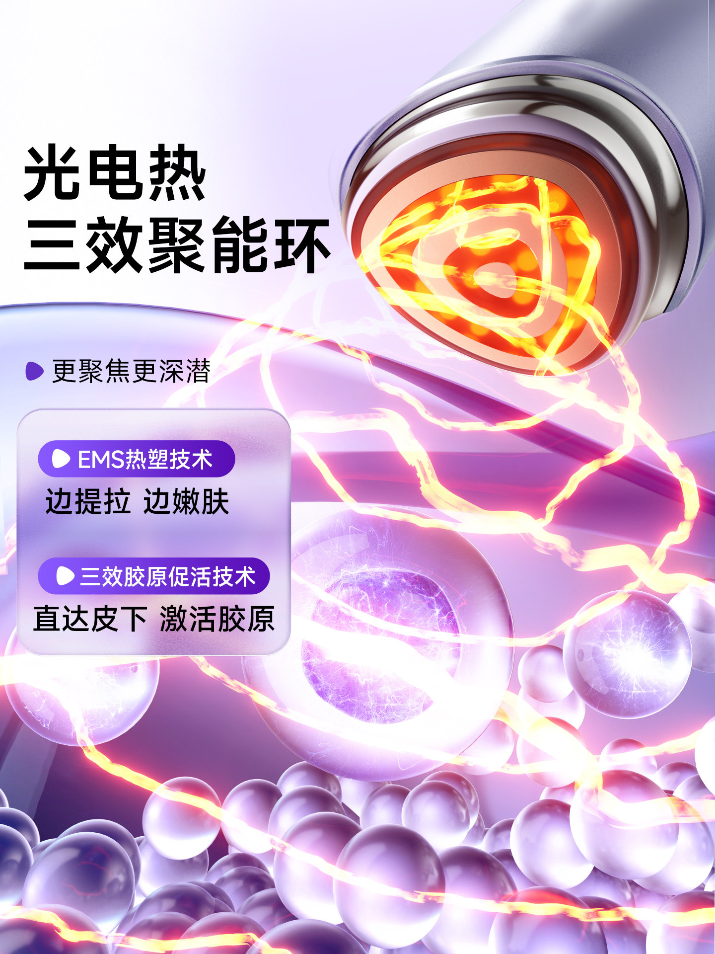 Haier Beauty Device for Lifting and Firming, Promoting Essence Absorption, Cleaning Pores, Facial Massage, Anti-Aging, Lightening Wrinkles, Gift