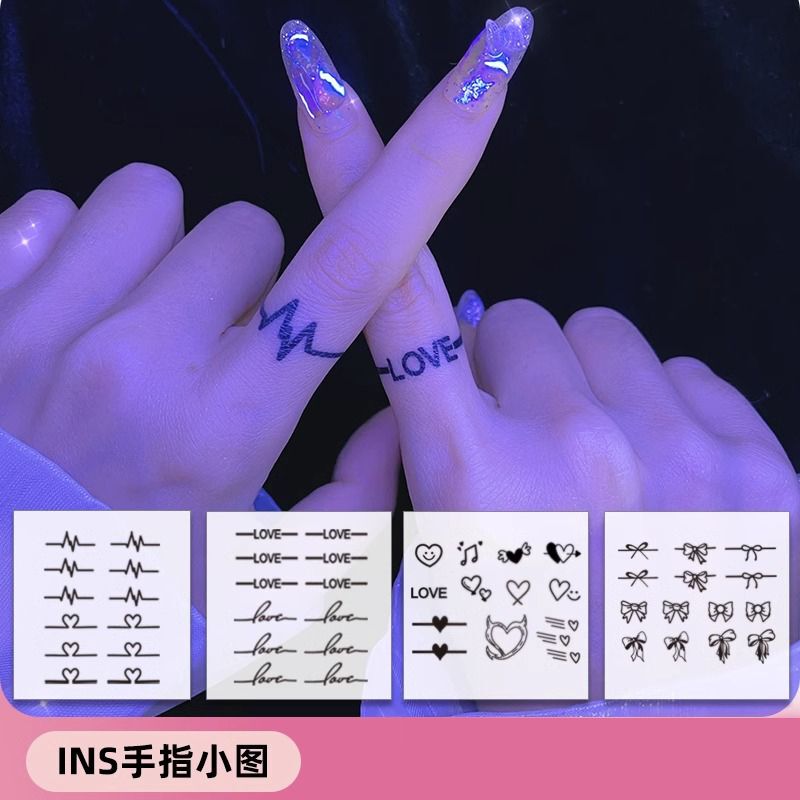 Herbal Tattoo Stickers, Cute Finger Style, Small Patterns, Realistic, High-Value, Girly, Collarbone, Chest, Waterproof, Semi-Permanent Herbal Tattoo Stickers, Cute Finger Style, Small Patterns, Realistic, High-Value, Girly, Collarbone, Chest, Waterproof, Semi-Permanent