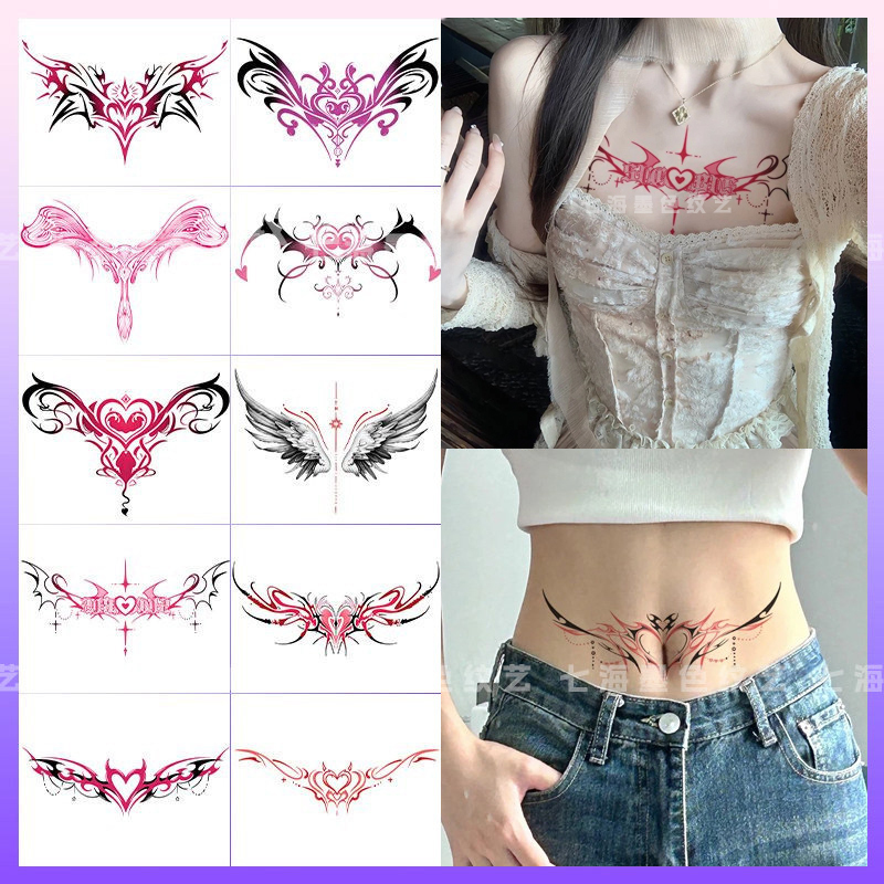 Succubus Colorful Tattoo Stickers Are Washable, Waterproof, Long-Lasting, Disposable, and Can Be Used to Cover Scars and Paint on the Skin