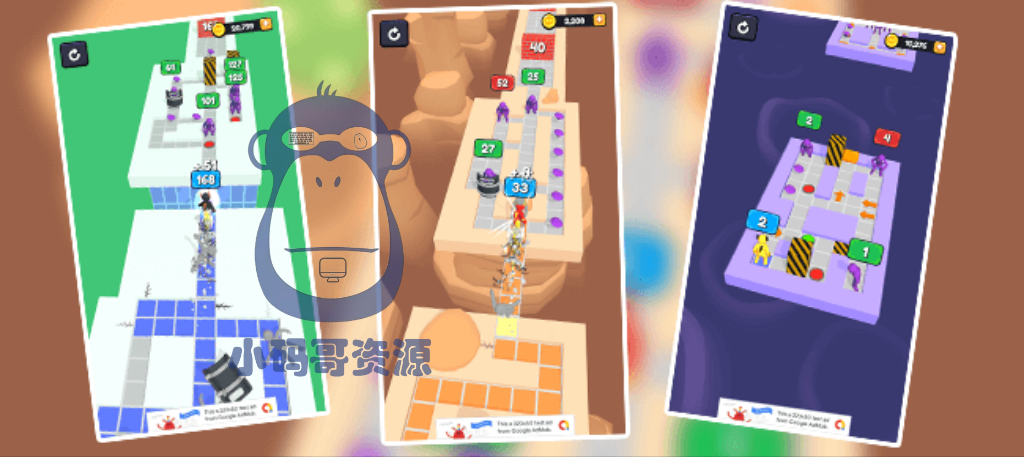 Unity 冲刺吧·战斗英雄斯塔奇 Stacky Dash Fighting Hero 源码