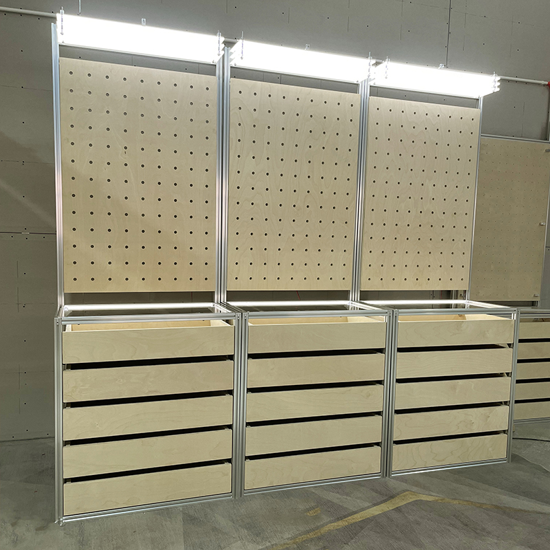 Zhengheアルミプロファイルオーシャンプレートディスプレイスタンド衣料品店ジュエリーディスプレイスタンドバイヤー装飾キャビネット香水島ブース