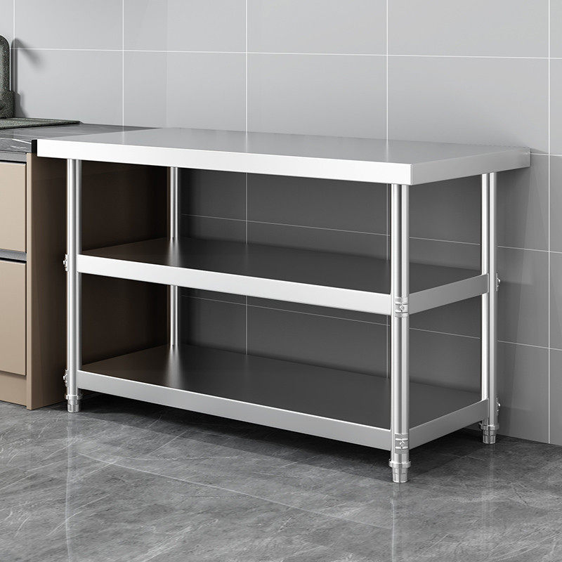 不锈钢厨房置物架煤气罐灶台架切菜案台桌厨具收纳柜操作台储物架