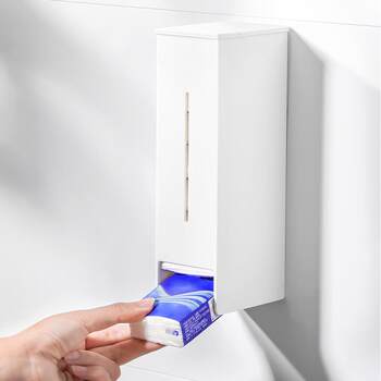 Wall-Mounted Tissue Box for Entryway, Handkerchief and Napkin Dispenser, Punch-Free Portable Small Bag Toilet Paper Storage Box
