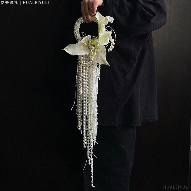 Luxurious Atmosphere Pearl Phalaenopsis Orchid Bouquet DIY Material Kit Bride Wedding Hand-Held Flower Photo Shoot Gift Luxurious Atmosphere Pearl Phalaenopsis Orchid Bouquet DIY Material Kit Bride Wedding Hand-Held Flower Photo Shoot Gift