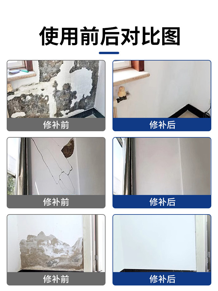 Wall Repair Paste, Wall Repair Putty, Waterproof, Moisture-Proof, Mildew-Proof, Wall Crack Graffiti Cover, White Repair Magic Tool