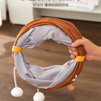 Cat tunnel pet toy four seasons foldable cat nest tent cat funny stick self-happiness and boredom relief artifact pet supplies