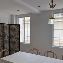 Iron partition casement window sun room floor-to-ceiling window bedroom kitchen lighting tempered transparent glass stainless steel