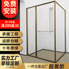 Simple bathroom partition L-shaped shower room square explosion-proof glass partition small apartment bathroom partition customization