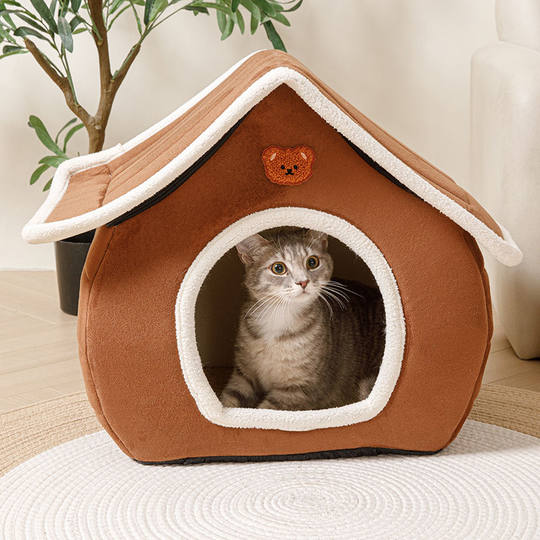 Nido externo de algodón para loros y nido de esponja para mascotas: loro lindo y cálido, gatito ardilla, adecuado para perros pequeños y medianos