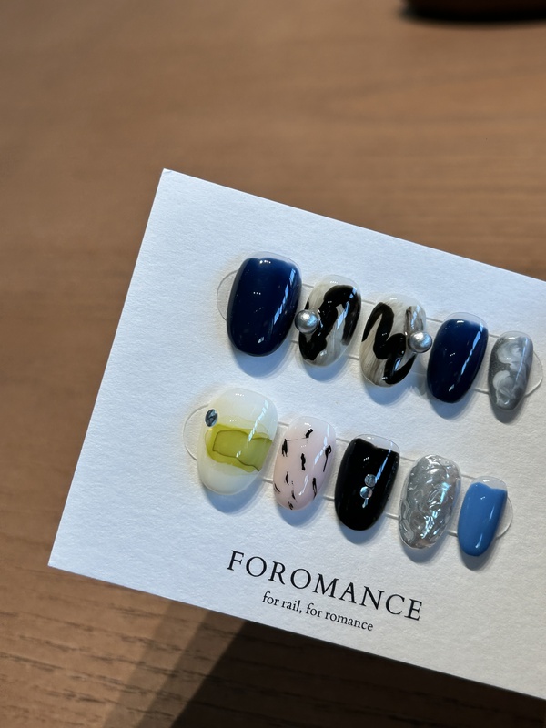 Foromance.【Antidote】Prussian Blue, Cool Blue Tone, Broken Silver Luster, Short Oval Shape
