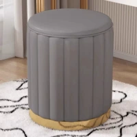 Небольшая круглая подставка для хранения вещей – серая/высококачественная кожа + высокоэластичная губка.