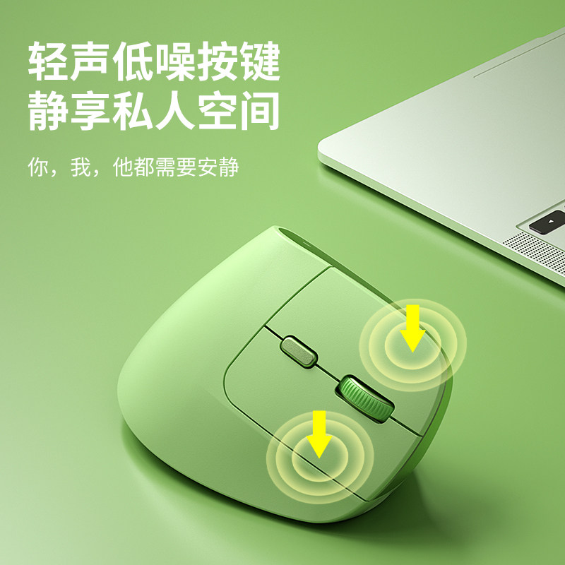 Bow Premium Ergonomic Vertical Wireless Mouse for Desktop and Laptop, Office Use, Silent