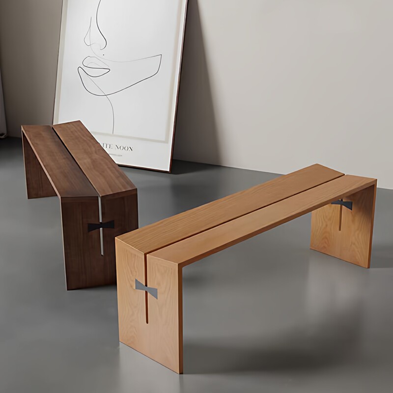 Solid Wood Bench, Modern Minimalist Style, Suitable for Living Room, Bedroom, End of Bed, Nordic Style, Dining Room Bench, End of Bed Shoe-Changing Stool Solid Wood Bench, Modern Minimalist Style, Suitable for Living Room, Bedroom, End of Bed, Nordic Style, Dining Room Bench, End of Bed Shoe-Changing Stool