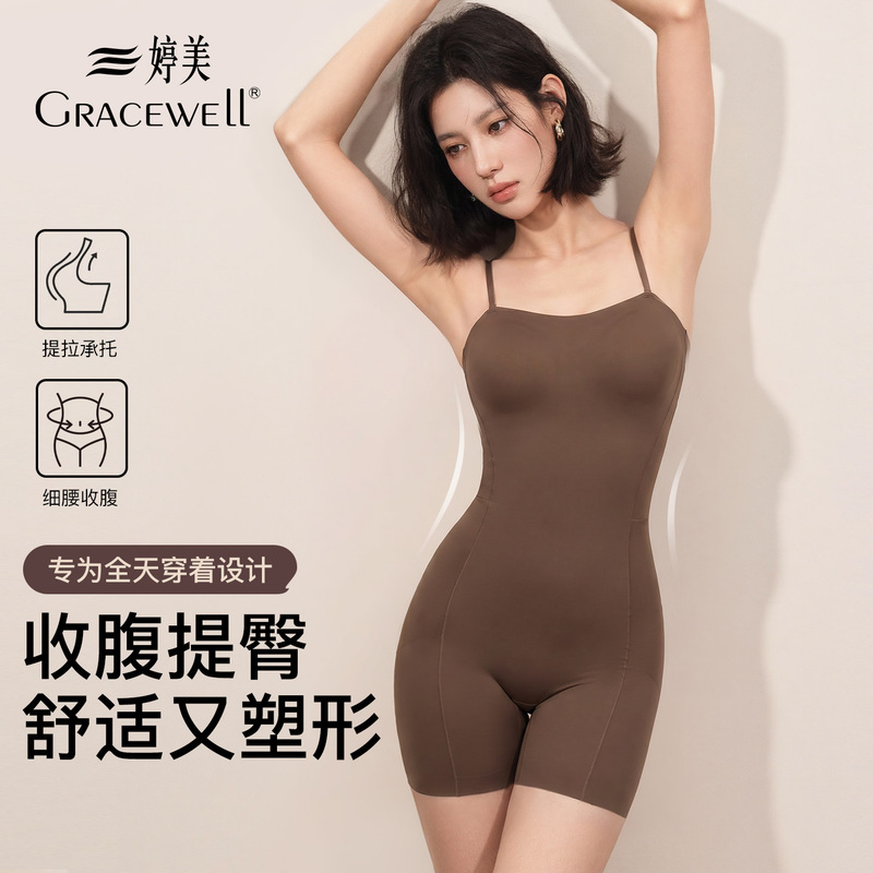 Tingmei Body Shaping Jumpsuit, One-Piece Bodysuit, Body Shaping Tights, Tummy Control, Butt Lift, Slimming Corset, Summer Thin Style