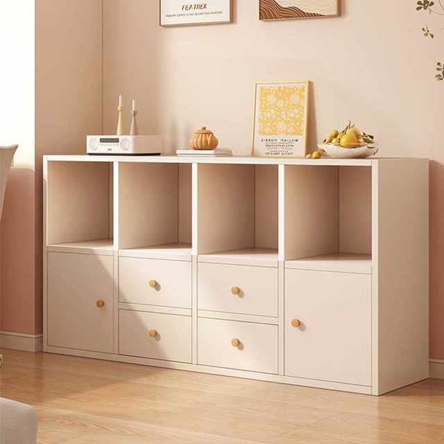Bookcase cabinet household floor-standing bookcase living room multi-layer grid cabinet simple wall storage cabinet student storage cabinet